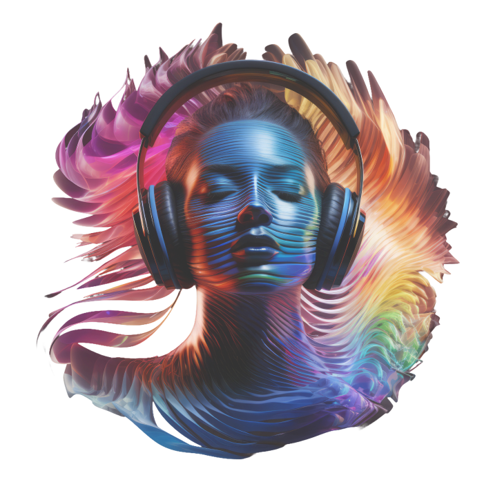 Lady listening to music